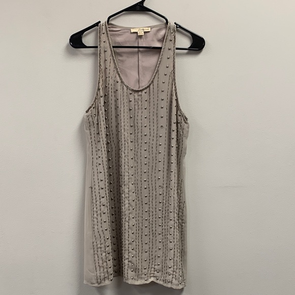 Forever 21 Taupe Embellished Tank Top - Picture 1 of 3